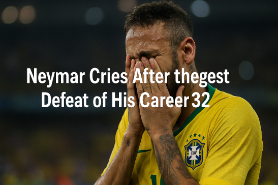 Neymar llora tras la mayor derrota de su carrera